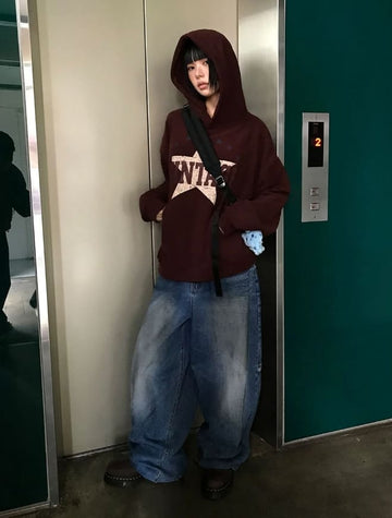 STAR CORDUROY HOODIE